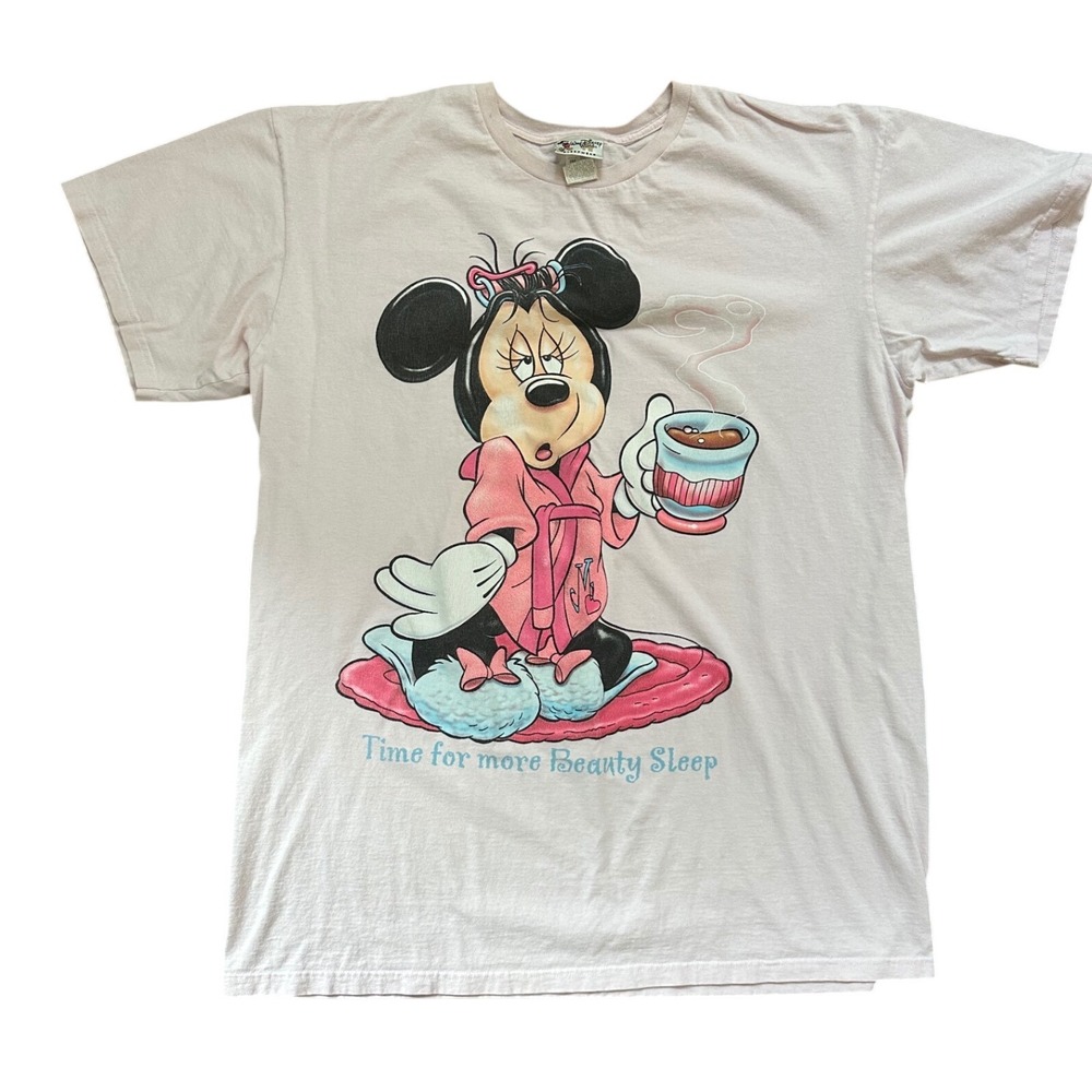 Vintage 1990s Walt Disney World Minnie Mouse Oversized Sleepshirt 100% Cotton OS